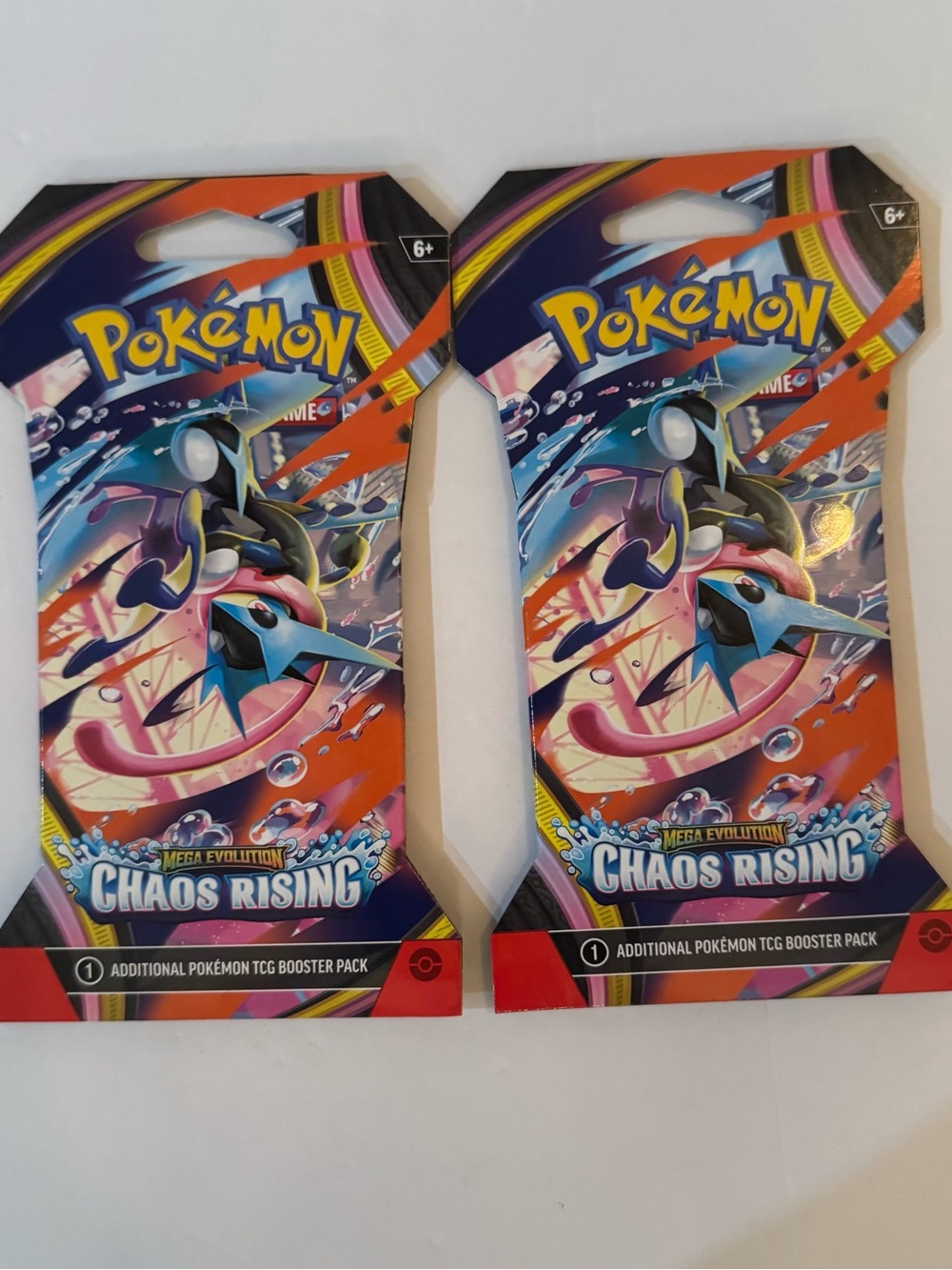 2 Pokémon TCG Mega Evolution ME04 - Chaos Rising Sleeved Booster Pack (1Pack)